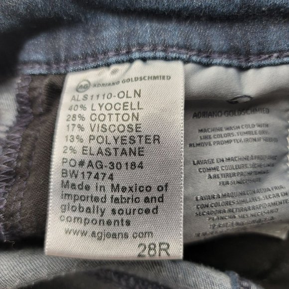 AG Skinny Jeans Adriano Goldschmied Stilt Cigarette Mid Rise Size 28 Stretch - Picture 5 of 7
